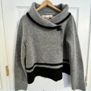 Gray and Black sweater- cardigan